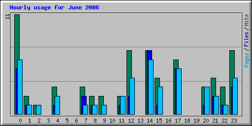 Hourly usage for June 2006